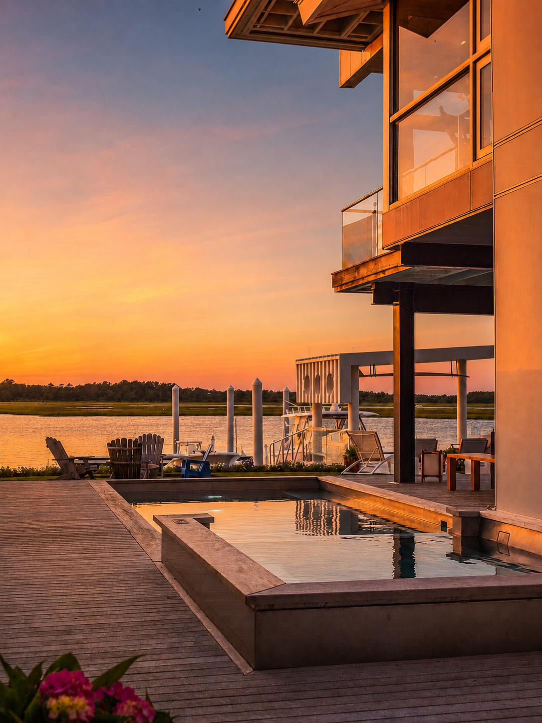 Efter: Strandvilla & Pool – Golden Hour